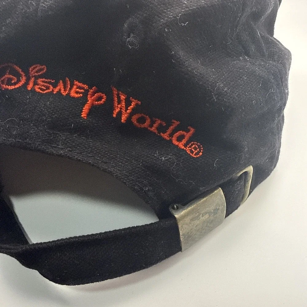 Walt Disney World Mickey 3D Colorful Embroidered Black Strapback Hat Cap Vintage